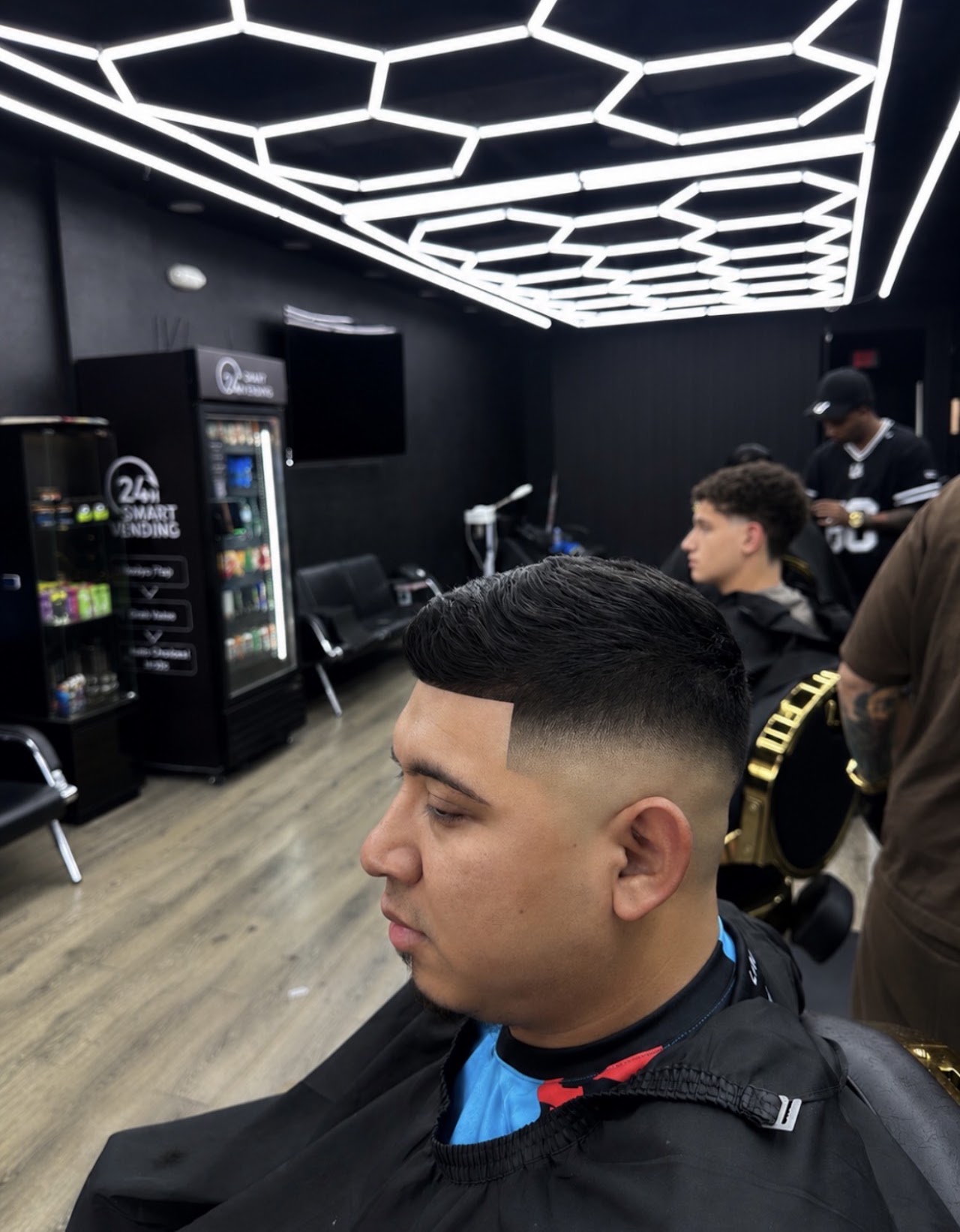 FR barbershop storefront and chairs