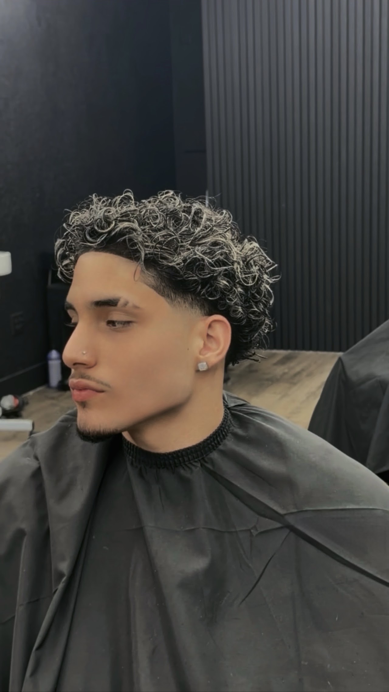 Hair design detail at FR barbershop